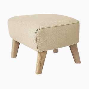 Sand and Natural Oak Sahco Zero Footstool by Lassen