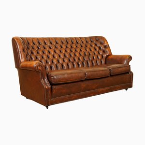 Pegasus Retailed by Harrods Monk Chesterfield Buttoned Three Seater Sofa