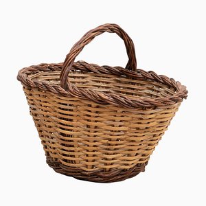 Panier de Pique-Nique Vintage en Osier, 1940