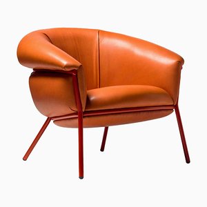 Orangefarbener Grasso Sessel von Stephen Burks für Bd