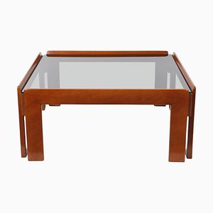 Mid-Century Italian Square Wood Coffee Table by Afra & Tobia Scarpa, 1960s