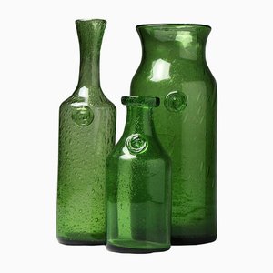 Bottle Vases by Erik Höglund for Kosta Boda, Set of 3
