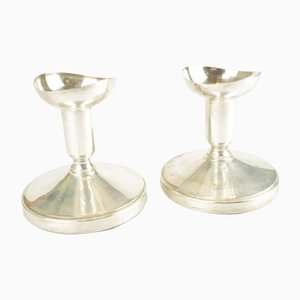 Vintage Silver-Plated Candleholders from G.A.B., Set of 2