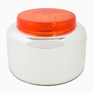 Container Low in White and Poppy Red by Sebastian Herkner for Pulpo