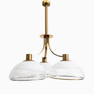 Suspension Lamp in Brass from Lamperti, Italy, 1960s