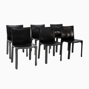 Cab 412 Chairs by Mario Bellini for Cassina, Set of 6