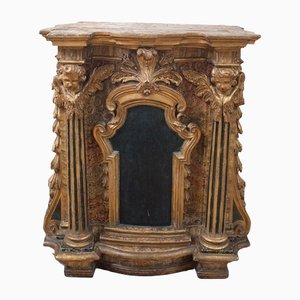 Tabernacle, Rome, 17th-Century, Golden and Carved Wood