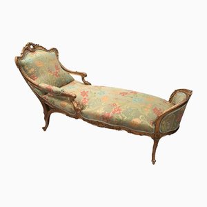 Antique Dormeuse in Golden and Carved Wood