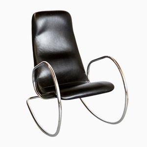 Vintage S826 Cantilever Rocking Chair in Chrome by Ulrich Böhme for Thonet, 1970s