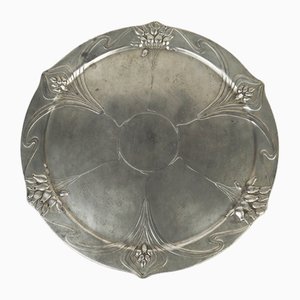 Art Nouveau Plate in Tin from Osiris
