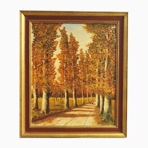 Forêt d'Automne, Huile sur Toile, Encadrée