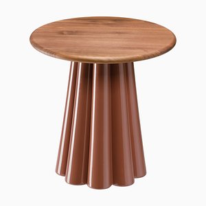 Copper Brown Bromo Side Table with American Oiled Walnut Table Top by Hanne Willmann for Favius