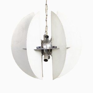 Space Age Ivory Metal Chandelier