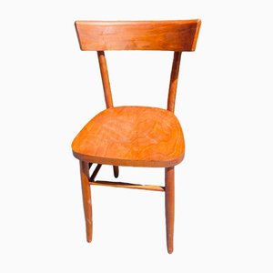 Vintage Beech Bistrot Chair, 1950s