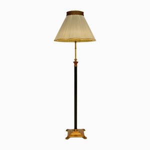 Antique Brass & Tole Floor Lamp