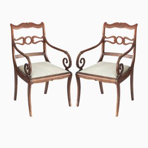 Antike Original Biedermeier Stühle, 2er Set