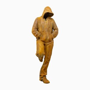 Lebensgroße Skulptur eines Mannes, Fiberglas & Epoxidharz
