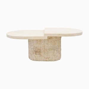 Oval Mactan Stone Coffee Table by Magnussen Ponte, 1980s