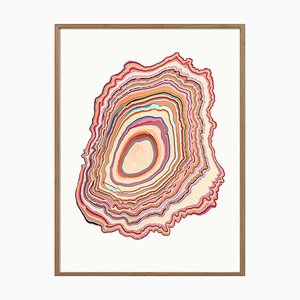 Pernille Snedker, Anillos de madera rosa # 12, Impresión Giclée