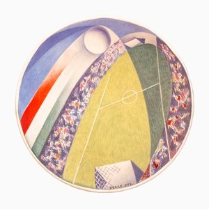 Decorative Connoisseur Plate by Nino Delle Site for Ceramisti Faenza, Italy, 1990s