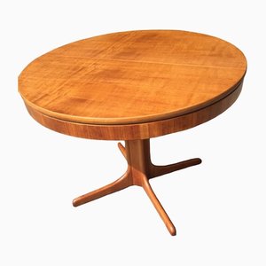 Round Adjustable Dining or Coffee Table in Wood