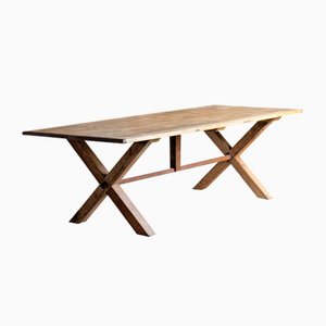 Chestnut X-Frame Dining Table