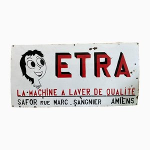 Emaillierte ETRA Plakette aus Metall