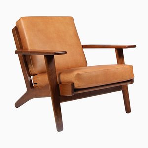 Lounge Chair 290 in Smoked Oak by Hans J. Wegner for Getama, Denmark, 1970s