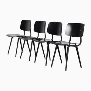 Revolt Dining Chairs by Friso Kramer for Ahrend de Cirkel, the Netherlands, 1950s, Set of 4