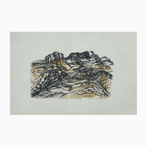 J. Schranz, Montagne, 1975, Watercolor & Gouache on Paper