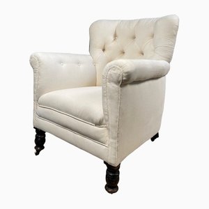 Antique English Chesterfield Armchair, 1850s