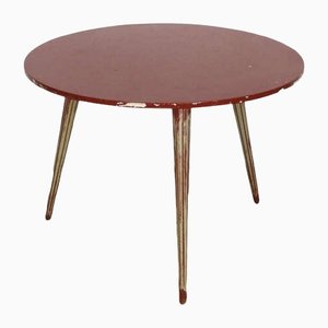 Bordeaux Red Round Salon Table