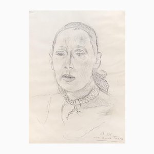 Alexandre Blanchet, Madame John Torcapel, 1922, Crayon sur Papier
