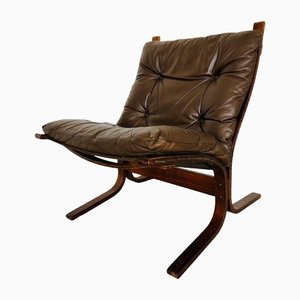 Vintage Norwegian Leather Seista Chair by Ingmar Relling