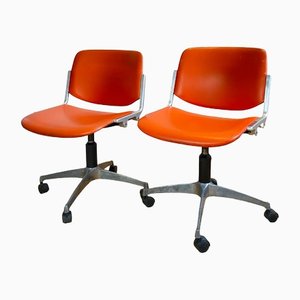 DSC 108 Desk Chairs by Giancarlo Piretti for Anonima Castelli, Set of 2