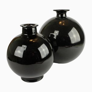 Vintage Large & Smaller Vases by Bo Notini, Set of 2