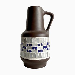 Mid-Century German Pottery Mosaic Vase from Sawa Keramik, Germany, 1960s