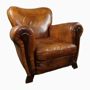 Brown Sheep Leather Armchair