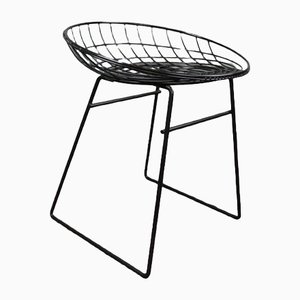 Sgabello in acciaio nero di Cees Braakman per Pastoe