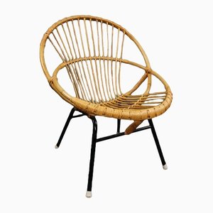 Rattan Armchair in the Style of Rohe Noordwolde
