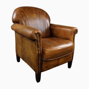 Fauteuil Club en Cuir de Mouton