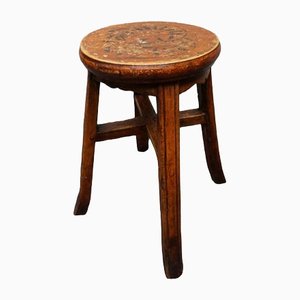 Painted Stool in Wood