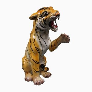 Statuetta di tigre in ceramica