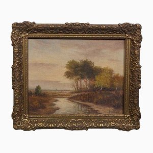 Landscape, Oil on Canvas, Framed