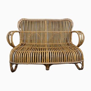 Rattan Sofa in the Style of Rohe Noordwolde
