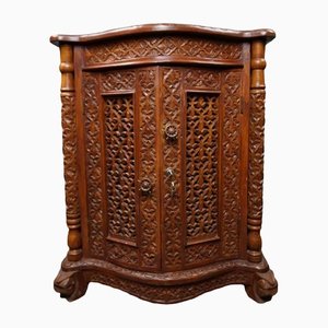 Mid-20th Century Carved Wooden Cupboard