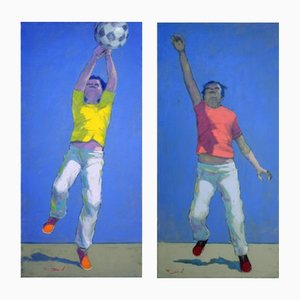 Renato Criscuolo, Instinct Reflections 1 & 2, Italia, fine XXI secolo, olio su tela, set di 2