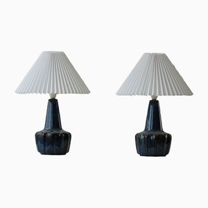 Mid-Century Danish Modern Ceramic Table Lamps from Søholm, 1960s, Set of 2