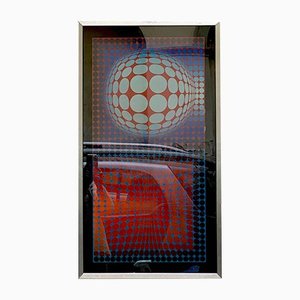 Victor Vasarely, Italien, 1970er, Optischer Siebdruck