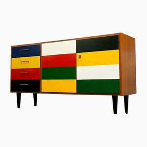 Colorful Chest of Drawers in Mondrian Formula, 1960s